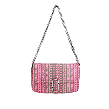 Marc Jacobs Neon Pink The Monogram Leather J Marc Mini Shoulder Bag Crossbody