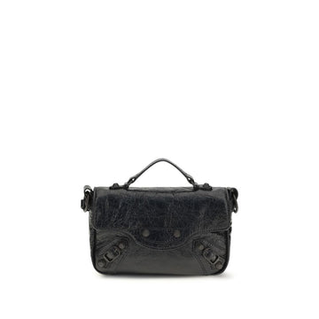 Balenciaga Black Lamb Ovis Aries Aries Shoulder Bag