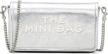 Marc Jacobs The Metallic Leather Chain Mini Bag - Silver