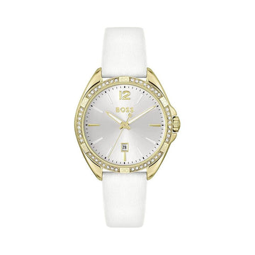 Hugo Boss White Stainless Steel Dress Watch